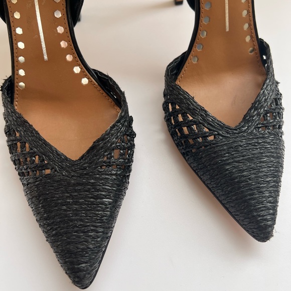 Dolce Vita Kalila O’Dorsay Jute Black Ankle Strap Pumps - Picture 3 of 10